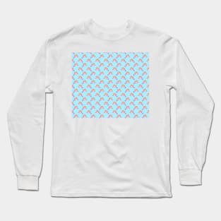 Axolotl and Little Sloth Pattern Long Sleeve T-Shirt